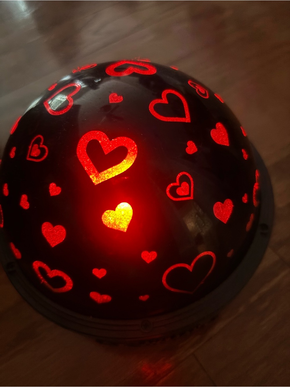 Red Heart Star Projector Night Light -